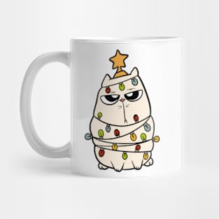 Cute Cat Christmas Tree Mug